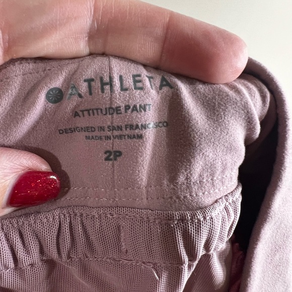 Athleta mid rise attitude pant 2p mauve pink - Picture 2 of 12